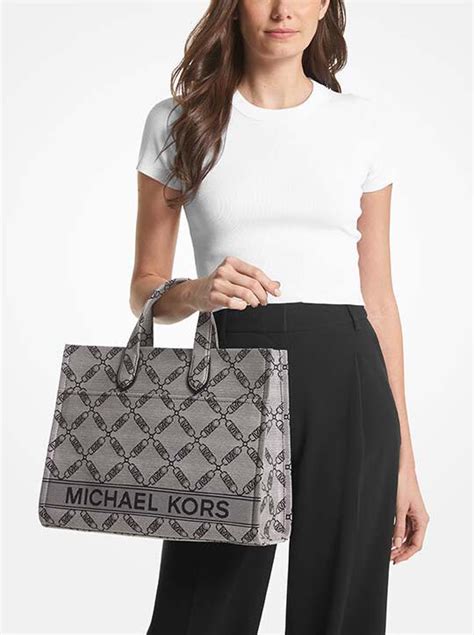 michael kors gigi shopper|Gigi Large Empire Logo Jacquard Tote Bag .